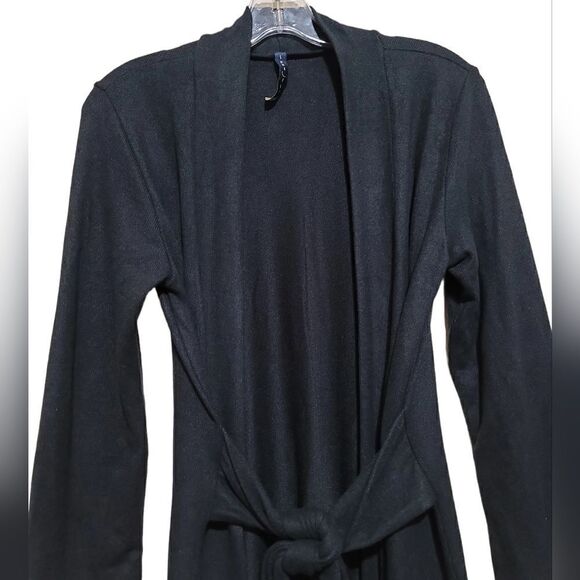 Luna Rae Black Belted Cardigan Sweater Sz Small - Picture 3 of 8